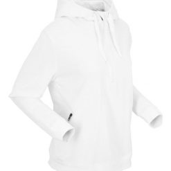 Bluzy damskie: Bluza z kapturem, długi rękaw bonprix biały