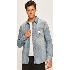 Calvin Klein Jeans - Koszula. Niebieskie koszule męskie Calvin Klein Jeans, s, bez wzorów, z jeansu, klasyczne, z klasycznym kołnierzykiem, z długim rękawem. Za 399,90 zł.