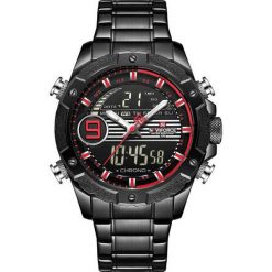 Zegarek Naviforce ZEGAREK MĘSKI NAVIFORCE - NF9146S (zn089b) - black/red + BOX uniwersalny. Czerwone zegarki męskie Naviforce. Za 185,00 zł.