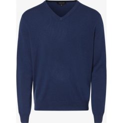 Andrew James - Sweter męski z czystego kaszmiru, niebieski. Niebieskie swetry męskie Andrew James, s, bez wzorów, z kaszmiru, z dekoltem w serek, bez kaptura. Za 599,95 zł.