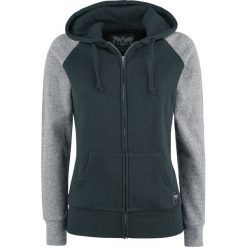 Bluzy damskie: Black Premium by EMP Clover Bluza z kapturem rozpinana damska zielony/szary