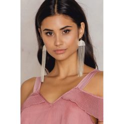 Kolczyki damskie: NA-KD Accessories Kolczyki Tassel Chains – Silver