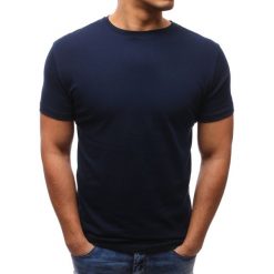 T-shirty męskie: T-shirt męski gładki granatowy (rx2632)