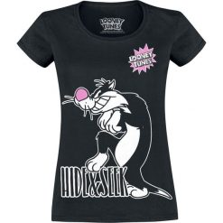 Looney Tunes Sylvester - Hide And Seek Koszulka damska czarny. Czarne bluzki z odkrytymi ramionami Looney Tunes, l, z nadrukiem, z dekoltem na plecach. Za 79,90 zł.