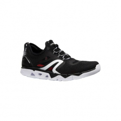Buty męskie do szybkiego marszu PW 500 Fresh czarne. Czarne buty fitness męskie NEWFEEL, z poliesteru. Za 129,99 zł.