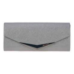 Tamaris Srebrna Kopertówka Tamara Clutch Bag 2589191. Szare kopertówki damskie Tamaris, bez wzorów, eleganckie, bez dodatków. Za 139,00 zł.