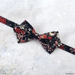 Muchy męskie: Rosanera. Czarna mucha diamond w róże