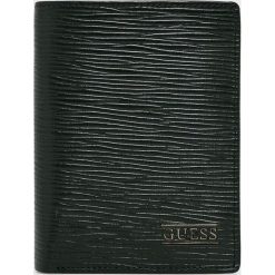 Guess Jeans - Portfel skórzany. Czarne portfele męskie marki Guess Jeans, z aplikacjami, z poliesteru. Za 299,90 zł.