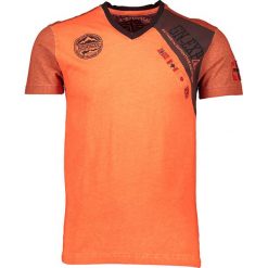 Koszulka "Juventus" w kolorze koralowym. Pomarańczowe koszulki męskie Geographical Norway Men, m, z haftami, z bawełny, bez kołnierzyka, bez rękawów. W wyprzedaży za 59,95 zł.