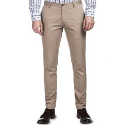 Spodnie STEFANO SMES030043. Brązowe spodnie męskie Giacomo Conti, na co dzień, m, w kratkę, z elastanu, eleganckie. Za 259,00 zł.