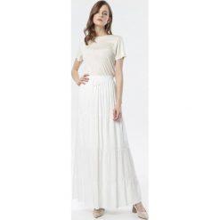 Biała Spódnica Amalthea. Białe spódniczki damskie Born2be, s, bez wzorów, maxi. Za 69,99 zł.