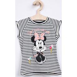 Name it - Top dziecięcy Disney Minnie Mouse 80-110 cm. Szare bluzki dziewczęce marki Name it, z nadrukiem, z elastanu, z okrągłym kołnierzem. Za 89,90 zł.