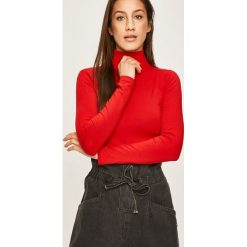 Answear - Longsleeve. Czerwone bluzki damskie ANSWEAR, s, bez wzorów, z elastanu, z golfem. Za 69,90 zł.