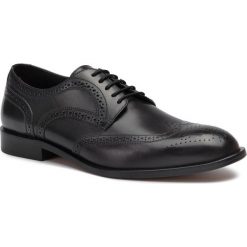 Półbuty GEOX - U Saymore F U825LF 00043 C9999 Black. Czarne buty wizytowe męskie Geox, bez wzorów, ze skóry, eleganckie, bez zapięcia. W wyprzedaży za 519,00 zł.