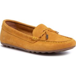 Mokasyny FILIPE - 11164 Amarelo. Pomarańczowe mokasyny damskie Filipe, ze skóry, na płaskiej podeszwie. Za 239,00 zł.