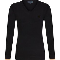 Sweter "Deep Grass" w kolorze czarnym. Czarne swetry damskie Sir Raymond Taylor, l, z haftami, z bawełny, bez rękawów, bez kaptura. W wyprzedaży za 129,95 zł.