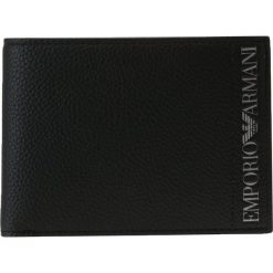Emporio Armani FOLD WALLET Portfel nero. Czarne portfele męskie Emporio Armani. Za 379,00 zł.