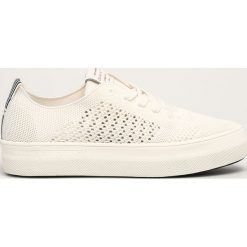 Gant - Buty Leisha. Białe buty sportowe damskie GANT, bez wzorów, z materiału, sportowe. Za 399,90 zł.