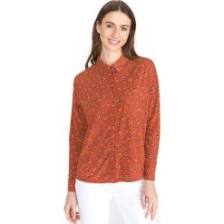 Vero Moda Toka Koszula Pomarańczowy. Pomarańczowe bluzki damskie Vero Moda, l, w kwiaty, z elastanu, bez kołnierzyka, z długim rękawem. Za 154,95 zł.