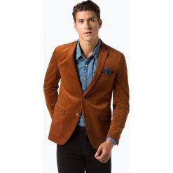 Nils Sundström - Marynarka męska, pomarańczowy. Brązowe marynarki męskie slim fit Nils Sundström, prążkowane. Za 349,95 zł.