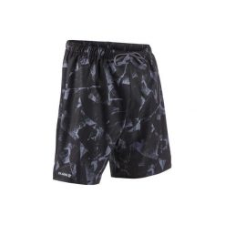 Spodenki surfing standard BS 100S Funkyleaf męskie. Czarne spodenki sportowe męskie OLAIAN, s, bez wzorów, z poliesteru, sportowe, na fitness i siłownię. Za 39,99 zł.