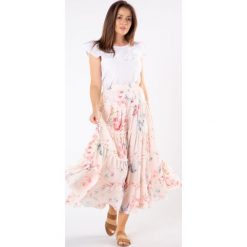 Spódnica maxi z falbankami. Spódniczki damskie producent niezdefiniowany, uniwersalny, bez wzorów, z wiskozy, maxi. Za 149,00 zł.