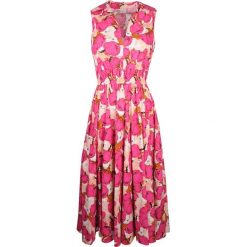 Pinko Sukienka "Guizzante". Sukienki damskie Pinko, na co dzień, z nadrukiem, z tkaniny, bez kołnierzyka, bez rękawów, rozkloszowane. Za 599,00 zł.