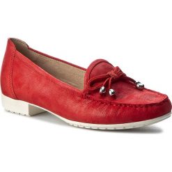 Mokasyny CAPRICE - 9-24610-28 Red Suede Comb 533. Czerwone mokasyny damskie Caprice, z materiału. W wyprzedaży za 219,00 zł.