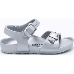 Birkenstock - Sandały dziecięce Rio Eva. Szare sandały dziewczęce Birkenstock, z materiału, na klamry. Za 99,90 zł.