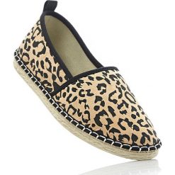 Espadryle bonprix w cętki leoparda. Szare baleriny damskie marki bonprix, bez wzorów, bez obcasa. Za 37,99 zł.