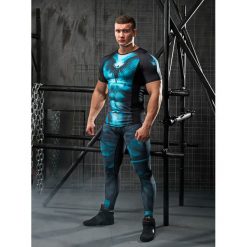 Rashguard krótki rękaw DARK ANGEL. Koszulki męskie FJ!, m, z nadrukiem, z elastanu, bez kołnierzyka, z krótkim rękawem, krótkie. W wyprzedaży za 134,25 zł.