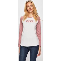 Vans - Bluzka. Białe bluzki damskie Vans, s, z nadrukiem, z bawełny, z okrągłym kołnierzem, bez rękawów. Za 139,90 zł.