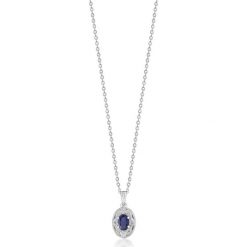 W.KRUK RABAT Złoty Wisiorek - złoto 585, Diament 0,03ct,szafir - ZIN/WB+290B. Żółte zawieszki damskie W.KRUK, z szafirem, złote. W wyprzedaży za 1240,00 zł.