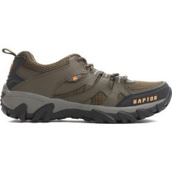 Khaki Buty Sportowe Walk Out. Brązowe halówki męskie Born2be, z materiału, na sznurówki. Za 139,99 zł.