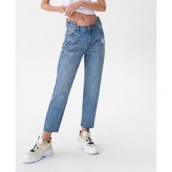 Denimowe spodnie vintage straight ankle - Niebieski. Niebieskie spodnie damskie House, z jeansu. W wyprzedaży za 39,99 zł.