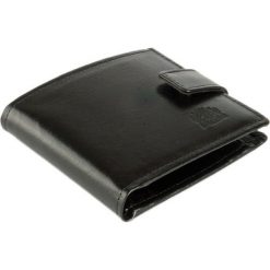 PERFEKT PLUS SK/1 A czarny, portfel męski. Czarne portfele męskie Perfekt Plus, bez wzorów, ze skóry. Za 96,90 zł.
