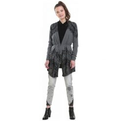 Desigual Sweter Damski Electra Xs Szary. Szare kardigany damskie marki Desigual, xs. Za 399,00 zł.
