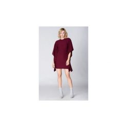 Sukienki krótkie Mosali Sukienka M064 Bordo. Czarne sukienki mini marki Mosali, m, z materiału, biznesowe. Za 396,00 zł.