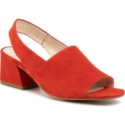 Sandały VAGABOND - Elena 4735-040-46 Tang Erine. Czerwone klapki damskie Vagabond, bez wzorów, ze skóry, bez obcasa, na obcasie. Za 379,00 zł.