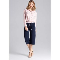 Granatowe Eleganckie Spodnie Kuloty 7/8. Niebieskie bluzki damskie Molly.pl, s. Za 169,90 zł.