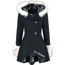 Alicja w Krainie Czarów Wonderland Płaszcz damski czarny. Czarne płaszcze damskie z futerkiem Alicja w Krainie Czarów, m, z aplikacjami. Za 399,90 zł.