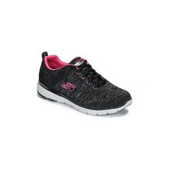 Fitness buty Skechers FLEX APPEAL 3.0. Czarne buty sportowe damskie Skechers, bez wzorów, na fitness i siłownię. W wyprzedaży za 247,20 zł.