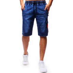 Spodenki i szorty męskie: Spodenki męskie denim look niebieskie (sx0586)
