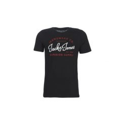 T-shirty z krótkim rękawem Jack Jones JJELOGO. Czarne t-shirty męskie Jack & Jones, s, bez wzorów, bez kołnierzyka, krótkie. Za 59,00 zł.