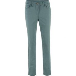 Spodnie damskie: Wygodne spodnie SKINNY bonprix zielony eukaliptusowy