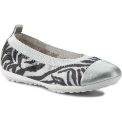 Baleriny GEOX - J Piuma Ball B J62B0B 0CBNF C1351 Off White/Black. Szare baleriny dziewczęce Geox, z materiału. W wyprzedaży za 149,00 zł.