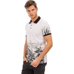 Koszulka polo w kolorze biało-czarnym. Czarne koszulki męskie GALVANNI, xl, bez wzorów, polo, bez rękawów. W wyprzedaży za 99,95 zł.