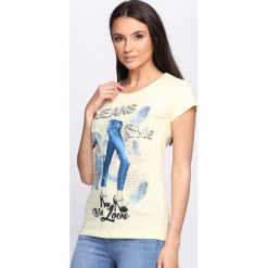 Bluzki, topy, tuniki: Żółty T-shirt Style With Love