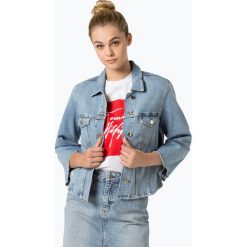 Tommy Hilfiger - Damska kurtka jeansowa, niebieski. Niebieskie bomberki damskie TOMMY HILFIGER, z jeansu. Za 499,95 zł.