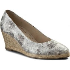 Espadryle damskie na koturnie: Espadryle GABOR - 44.420.41 Silber